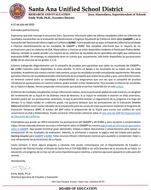 PNL Letter